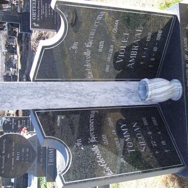 SILOAN Tommy 1901-1969 &amp; AMBRAAL Violet 1910-1988