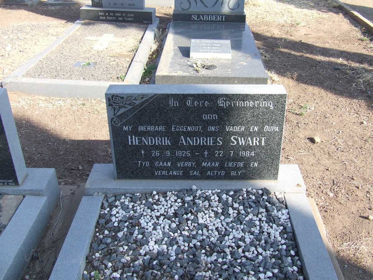 SWART Hendrik Andries 1925-1984
