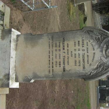 THOMPSON William F. 1868-1935 &amp; Louisa D. 1870-1922