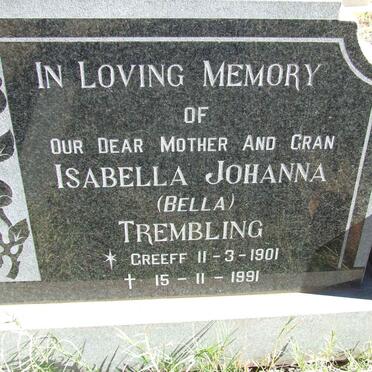 TREMBLING Isabella Johanna nee GREEFF 1901-1991