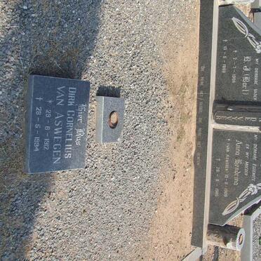 VYVER B.J., van der 1908-1988 &amp; Anna Hendrina VAN ASWEGEN 1909-1986 :: VAN ASWEGEN Dirk Cornelius 1912-1994