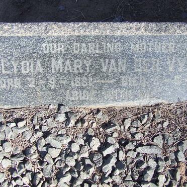 VYVER Lydia Mary, van der 1881-1935