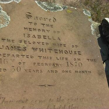 WHITEHOUSE Isabella 1840-1870