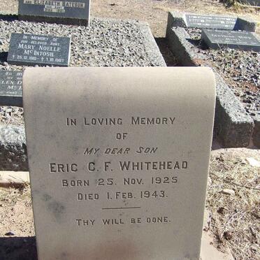 WHITEHEAD Eric C.F. 1925-1943