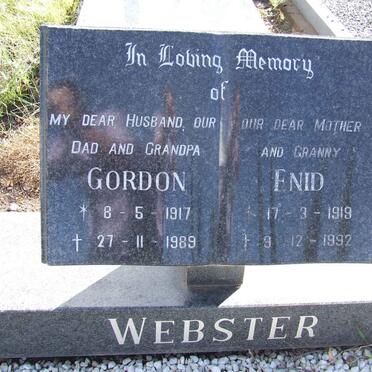 WEBSTER Gordon 1917-1989 &amp; Enid 1919-1992