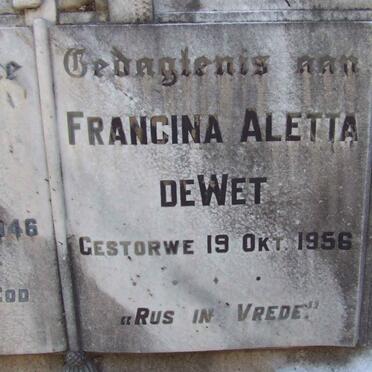 WET Francina Aletta, de -1956