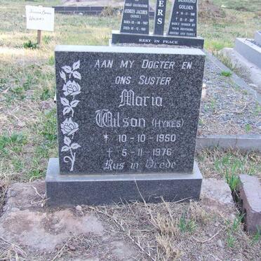 WILSON Maria nee HYKES 1950-1976