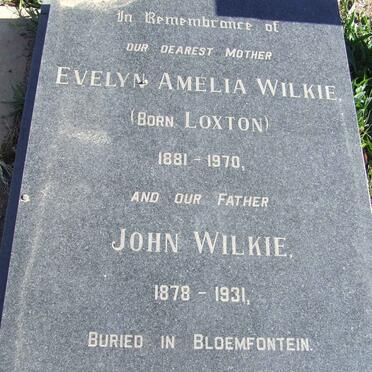 WILKIE John 1878-1931 &amp; Evelyn Amelia LOXTON 1881-1970