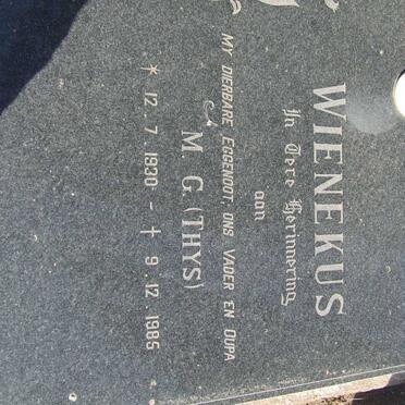 WIENEKUS M.G. 1930-1985