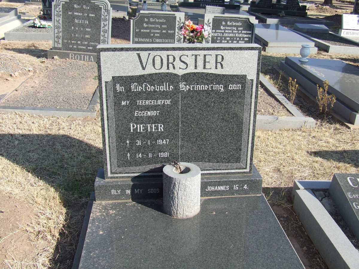 VORSTER Pieter 1947-1981