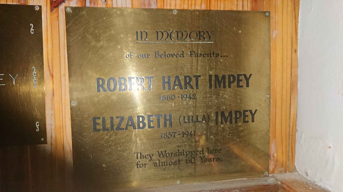 IMPEY Robert Hart 1860-1942 & Elizabeth 1857-1941