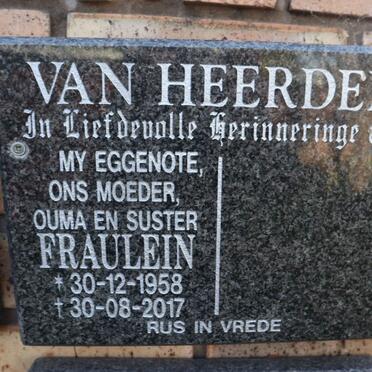 HEERDEN Fraulein, van 1958-2017