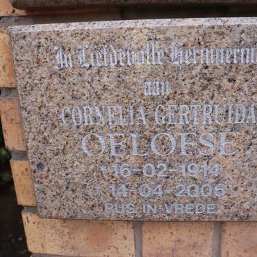 OELOFSE Cornelia Gertruida 1914-2006