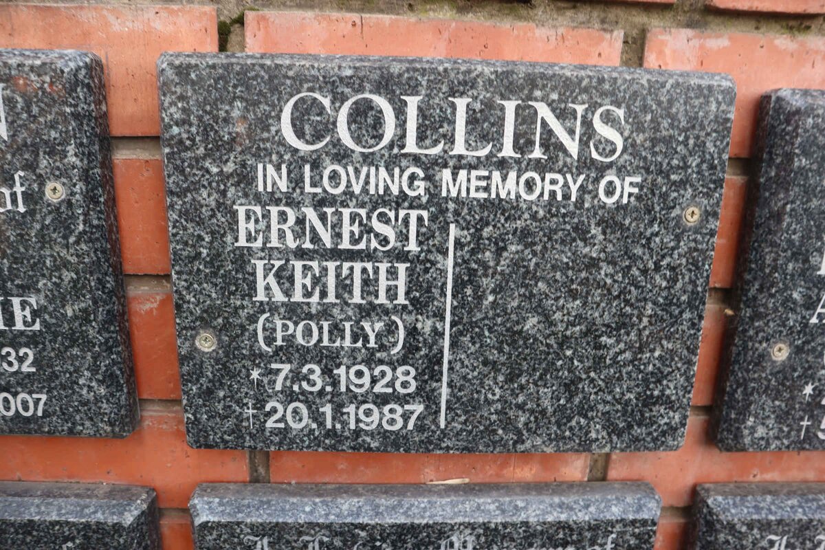 COLLINS Ernest Keith 1928-1987