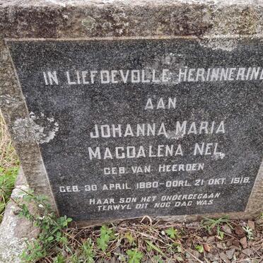 NEL Johanna Maria Magdalena nee VAN HEERDEN 1880-1918