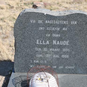 NAUDÉ Ella 1895-1986