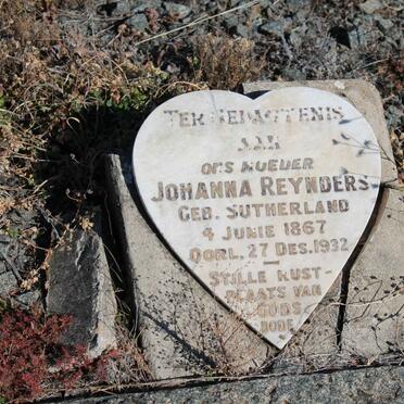 REYNDERS Ruben -1943 &amp; Johanna -1932 :: REYNDERS Johanna nee SUTHERLAND 1867-1932