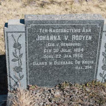 ROOYEN Johanna, v. nee V. RENSBURG 1884-1956