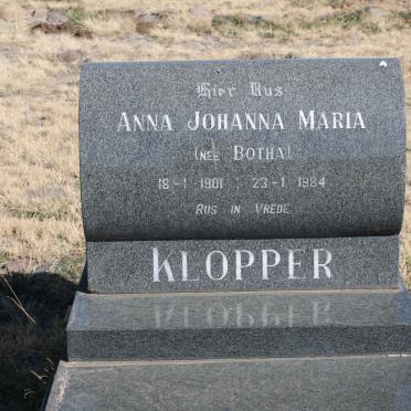 KLOPPER Anna Johanna Maria nee BOTHA 1901-1984