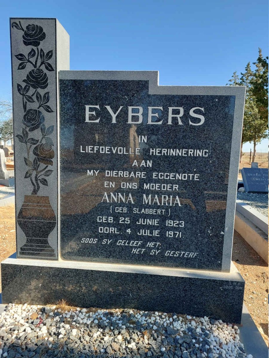 EYBERS Anna Maria nee SLABBERT 1923-1971