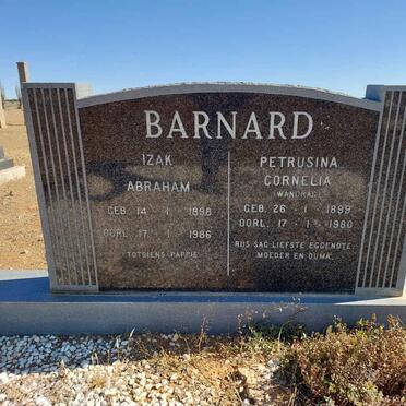 BARNARD Izak Abraham 1898-1986 &amp; Petrusina Cornelia WANDRAG 1899-1980