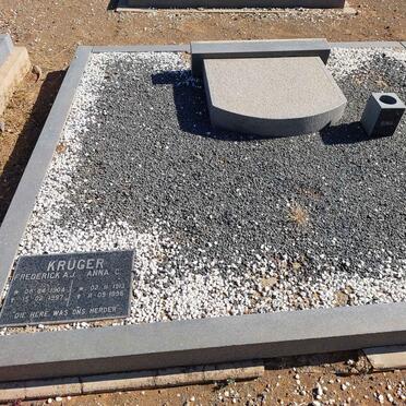 KRUGER Frederick A.J. 1904-1997 &amp; Anna C. 1913-1996