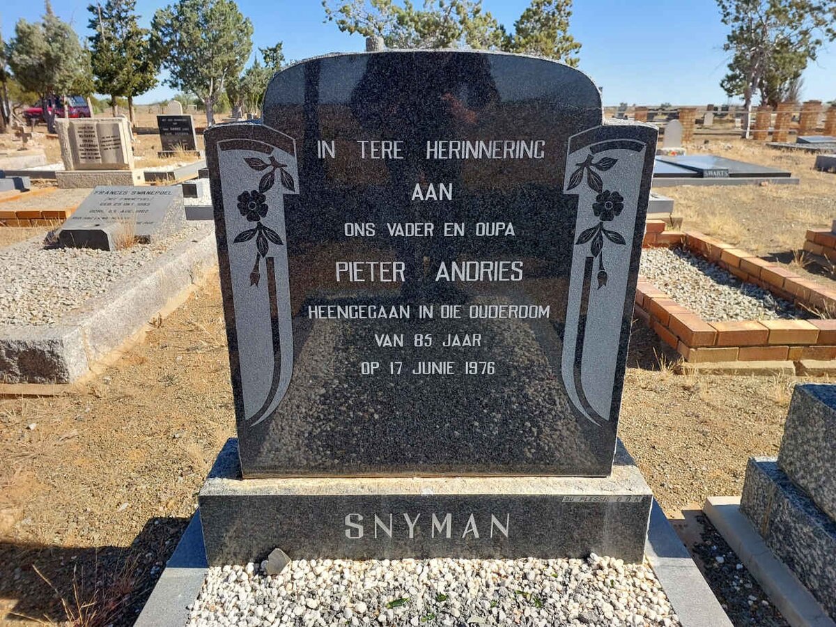 SNYMAN Pieter Andries -1976