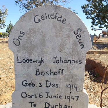 BOSHOFF Lodewyk Johannes 1919-1947