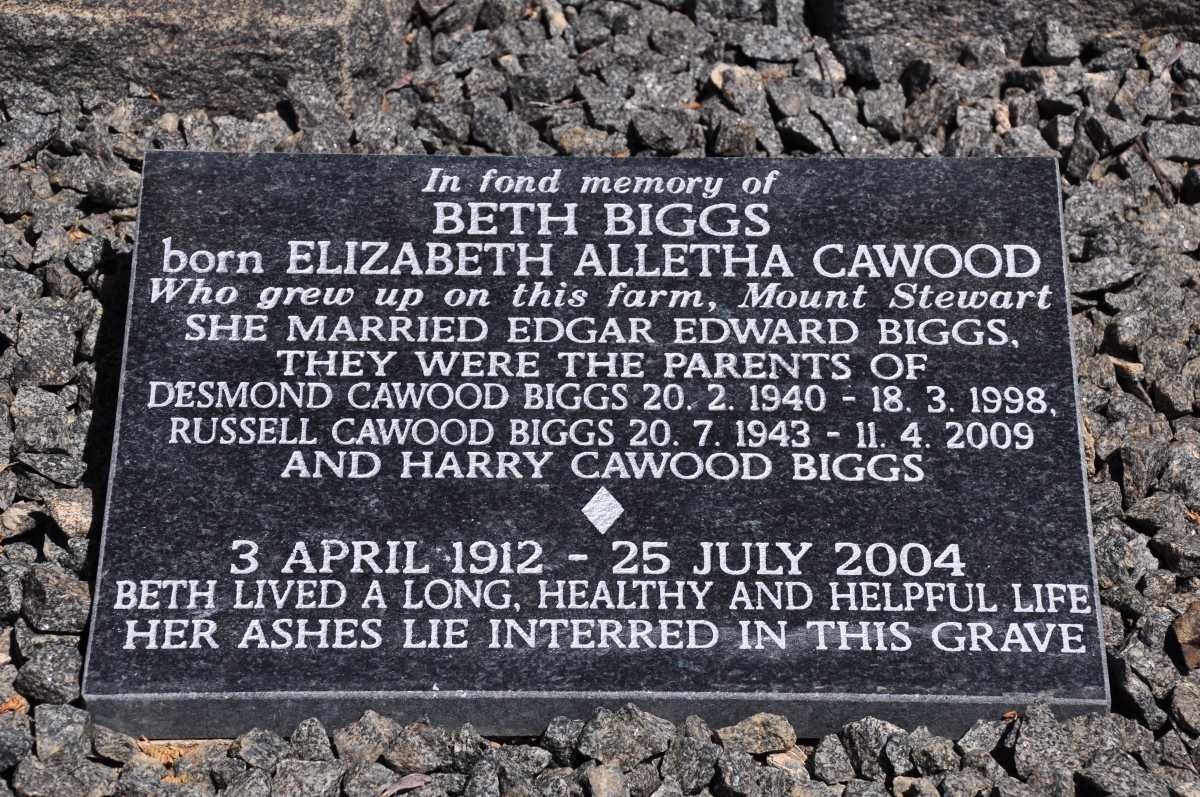 BIGGS Elizabeth Alletha nee CAWOOD 1912-2004