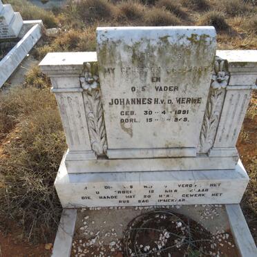 MERWE Johannes H., v.d. 1891-1949
