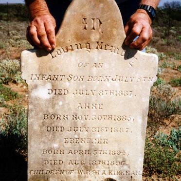 KIRKMAN Infant son 1887-1887 :: KIRKMAN Anne 1885-1887 :: KIRKMAN Ebenezer 1894-1896