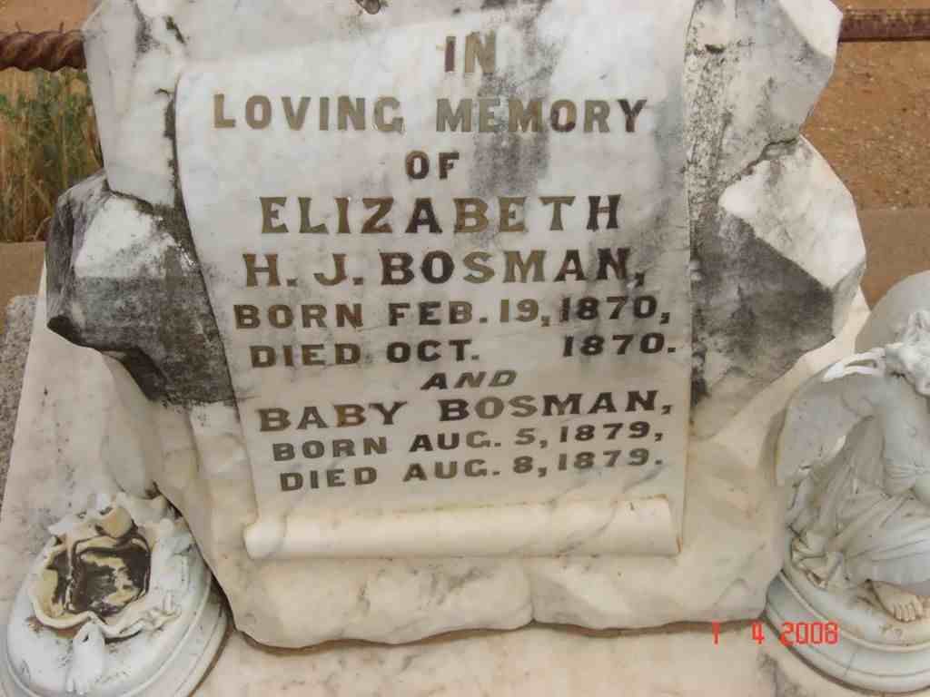 BOSMAN Elizabeth H.J. 1870-1870 :: BOSMAN Baby 1879-1879