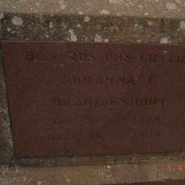 BEZUIDENHOUT Johanna C. 1924-1938