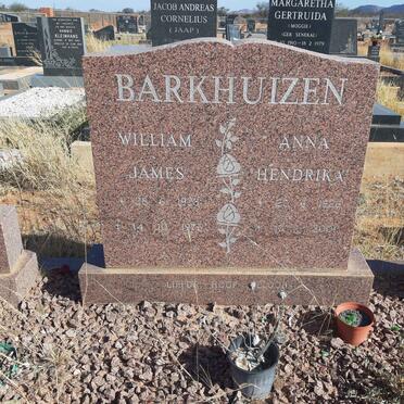 BARKHUIZEN William James 1923-1976 &amp; Anna Hendrika 1926-2001