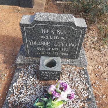 DORFLING Hannah 1930-200? :: DORFLING Yolandé 1953-1953