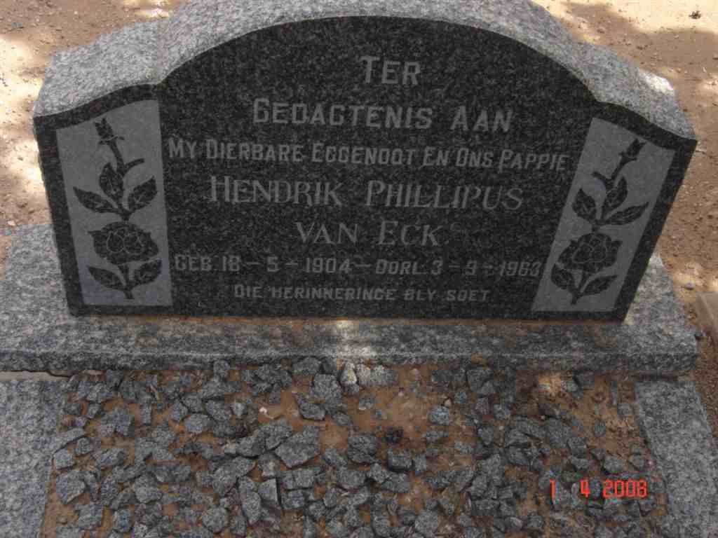 ECK Hendrik Phillipus, van 1904-1963