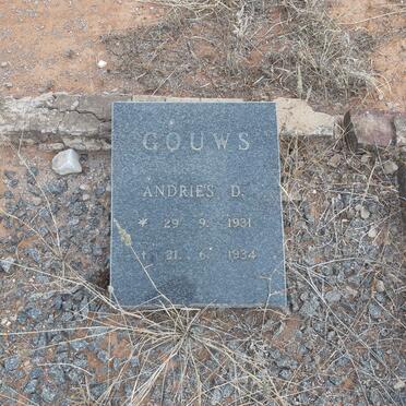 GOUWS Andries D. 1931-1934