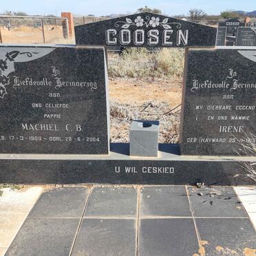 GOOSEN Machiel C.B. 1909-2004 &amp; Irene HAYWARD 1915-1979