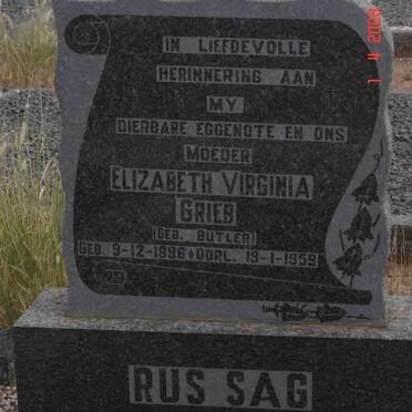 GRIEB Elizabeth Virginia nee BUTLER 1896-1959