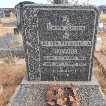 HAYWARD Jacoba Petronella 1884-1960