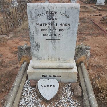 HORN Mathys J. 1861-1911