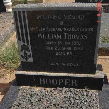 HOOPER William Thomas 1897-1957