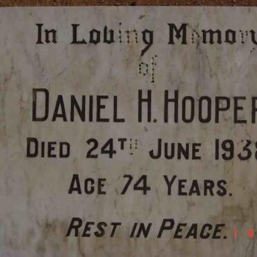 HOOPER Daniel H. -1938