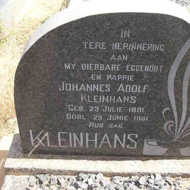 KLEINHANS Johannes Adolf 1891-1961