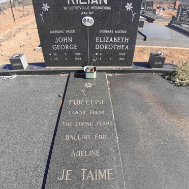 KILIAN John George 1908-1989 &amp; Elizabeth Dorothea 1909-1990 