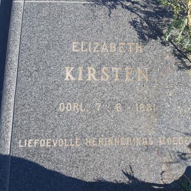 KIRSTEN Elizabeth -1981