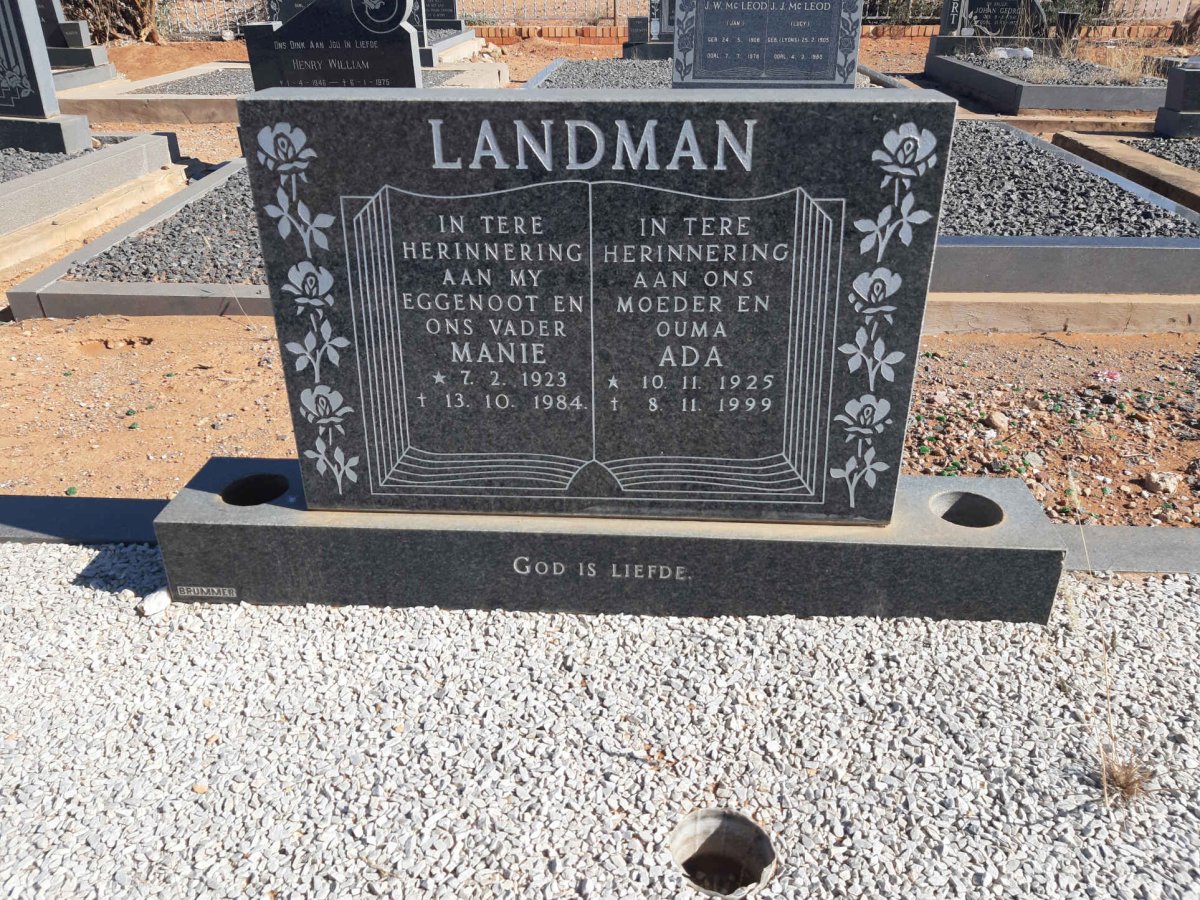 LANDMAN Manie 1923-1984 &amp; Ada 1925-1999