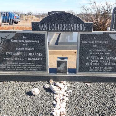 LOGGERENBERG Gerhardus Johannes, van 1934-2013 &amp; Aletta Johanna MARX 1935-1999