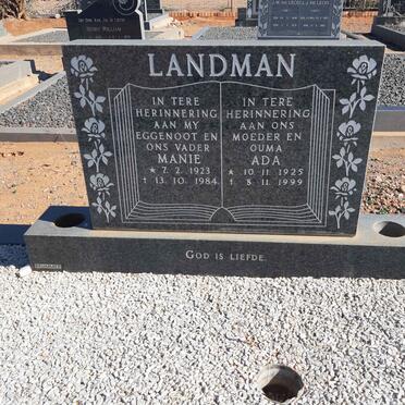 LANDMAN Manie 1923-1984 &amp; Ada 1925-1999