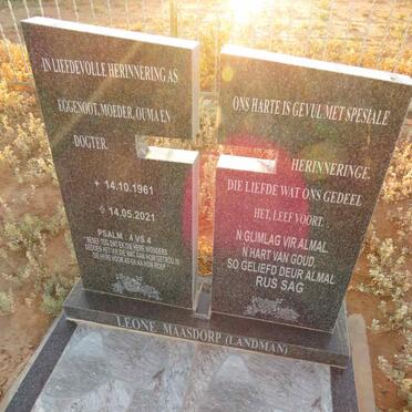MAASDORP Leone nee LANDMAN 1961-2021